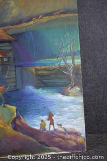 Vintage Chico State Art Class-32in x 24in