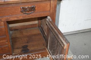 Vintage Wood Cabinet-36in x 19in x 28in