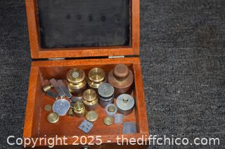 Wood Box w/Scale Weights