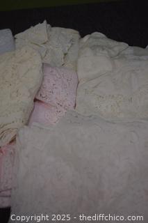 Lot of Vintage Lace Table Cloths