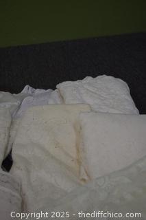 Lot of Vintage Lace Table Cloths