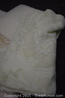 Lot of Vintage Lace Table Cloths