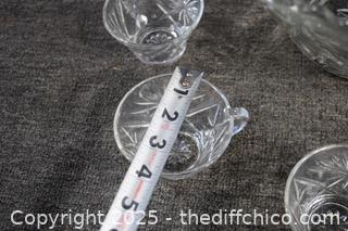 Glass Punch Bowl plus 8 Cups