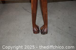 4 Vintage Oak Chairs w/carved feet-19in x 20in x 39in-18in up to seat
