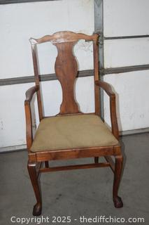 2 Vintage Oak Chairs-more info below