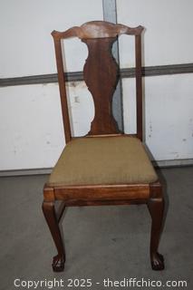 2 Vintage Oak Chairs-more info below