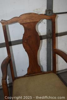2 Vintage Oak Chairs-more info below