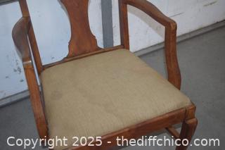 2 Vintage Oak Chairs-more info below