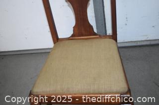 2 Vintage Oak Chairs-more info below