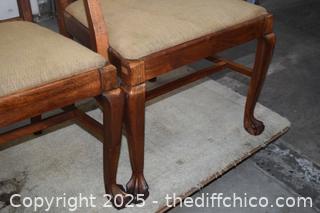 2 Vintage Oak Chairs-more info below