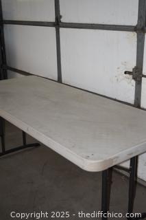 Folding Table-72in x 30in Adjustable Height