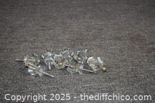 8 Vintage Glass Drawer Knobs