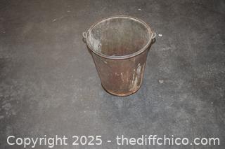 Metal Bucket - 11 1/2in dia x 12in
