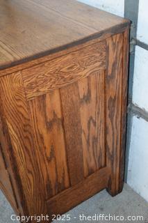Vintage Quarter Saw Oak 4 Drawer Dresser-45in x 21in x 32in