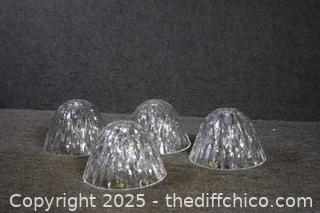 4 Crystal Lamp Shades from Slovenia 