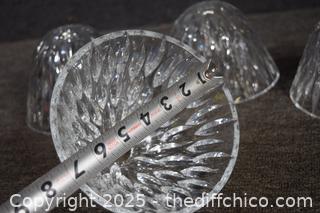 4 Crystal Lamp Shades from Slovenia 