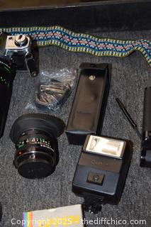 Canon AE1 Camera plus Accessories 