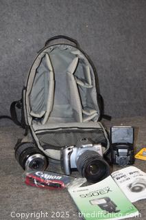 Canon EOS Rebel 7i plus camera backpack