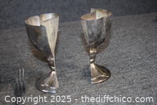 Mixed Lot of Silver Plate-some silver-not much
