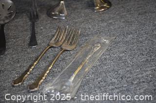 Mixed Lot of Silver Plate-some silver-not much