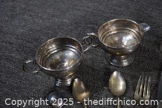 Mixed Lot of Silver Plate-some silver-not much