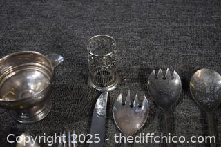 Mixed Lot of Silver Plate-some silver-not much