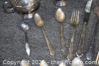 Mixed Lot of Silver Plate-some silver-not much