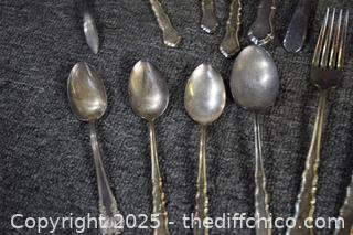 Mixed Lot of Silver Plate-some silver-not much
