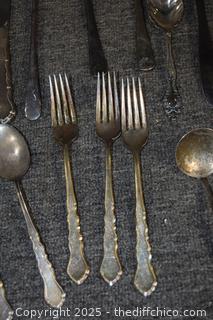 Mixed Lot of Silver Plate-some silver-not much