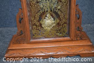 Vintage Gingerbread Clock w/key