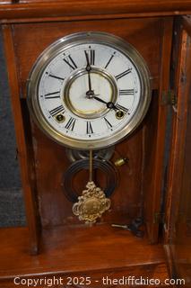 Vintage Gingerbread Clock w/key