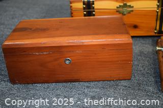 4 Wood Boxes