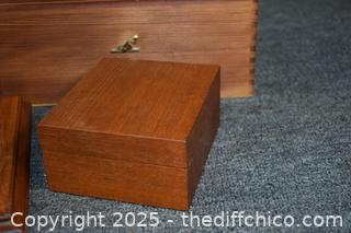 4 Wood Boxes