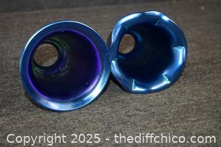2 Hand Blown Lamp Shades