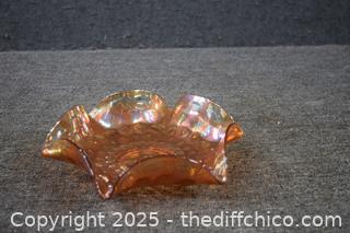 Vintage Imperial Marigold Carnival Glass Bowl
