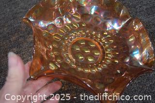 Vintage Imperial Marigold Carnival Glass Bowl