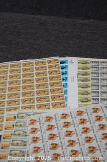 Vintage Sheet of Stamps and More