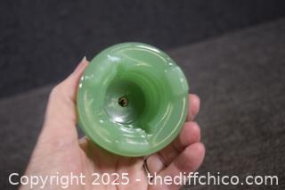 Vintage Jadeite and Cloisonné Match Box Holder