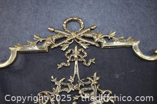 Awesome Brass Fire Screen -no feet- 28in x 27in