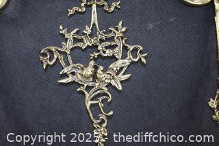 Awesome Brass Fire Screen -no feet- 28in x 27in
