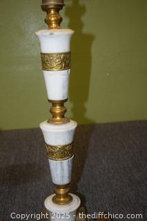 2 Vintage Marble Base Lamps