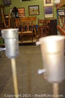 2 Vintage Floor Lamps-untested - 11in dia x 53in