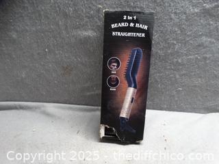 2 in 1 Beard & Hair Straightener NIB