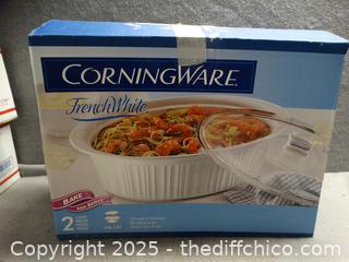 NIB CorningWare French White Dish W/Lid