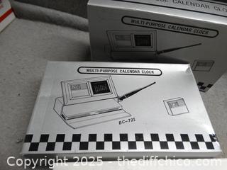 Multipurpose Calendars Clock NIB