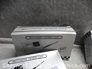 Multipurpose Calendars Clock NIB