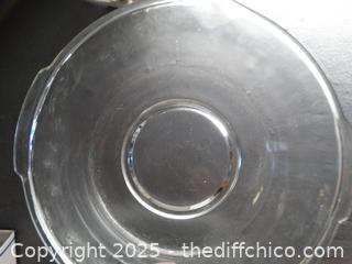 Glass Bowl and Pyrex Baking Dish