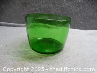 1/2  Gallon Green Glass