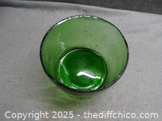 1/2  Gallon Green Glass