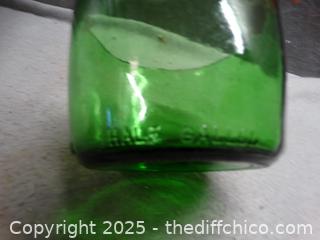 1/2  Gallon Green Glass